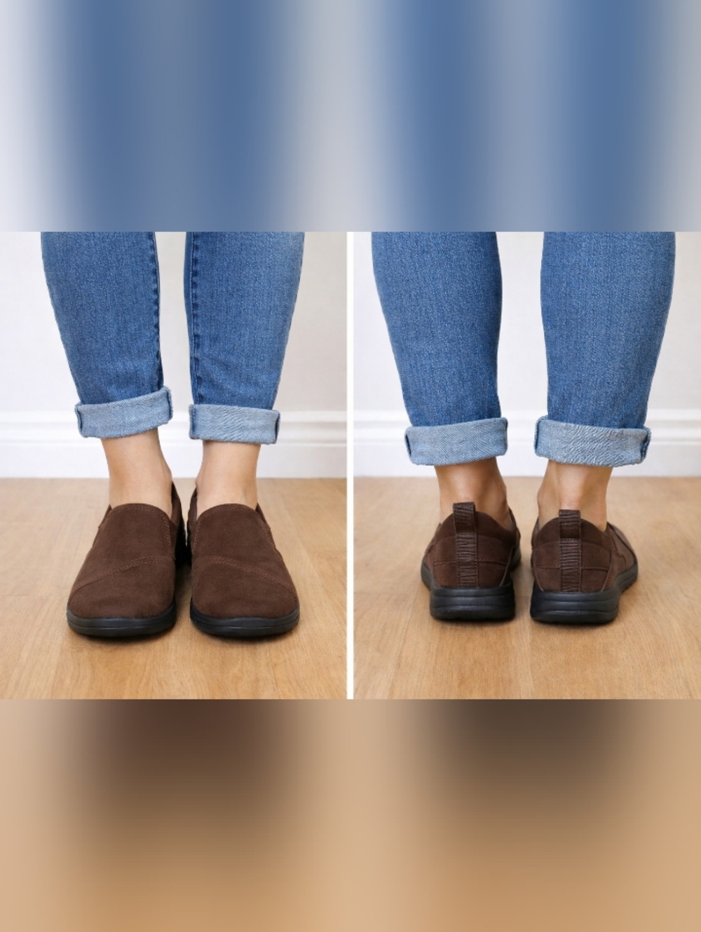 clarks brown slip on comfort shoes womens size 6 cushioned lightweight casual